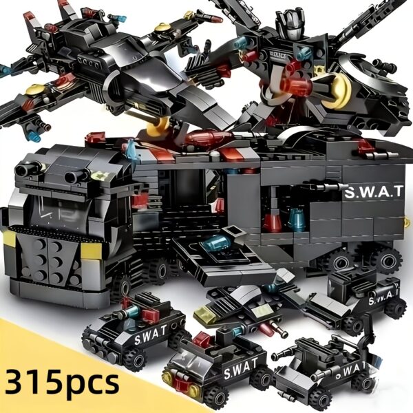 SWAT special forces vehicle building blocks set, 315 piece set