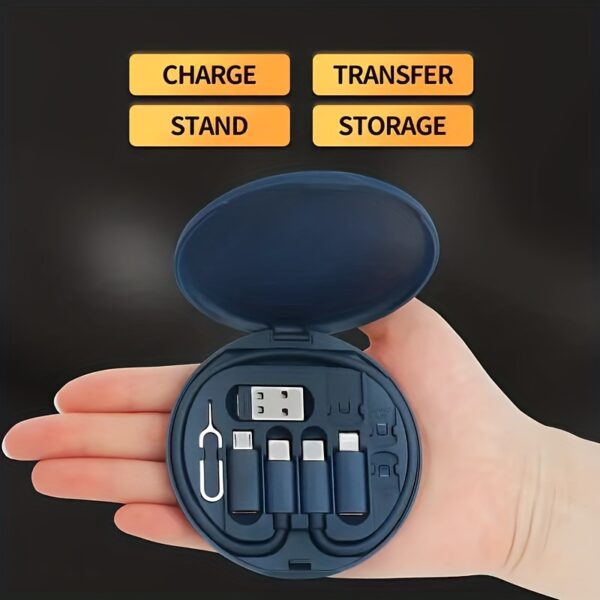 5-in-1 portable travel charger with 60W PD fast charging, 1 unit