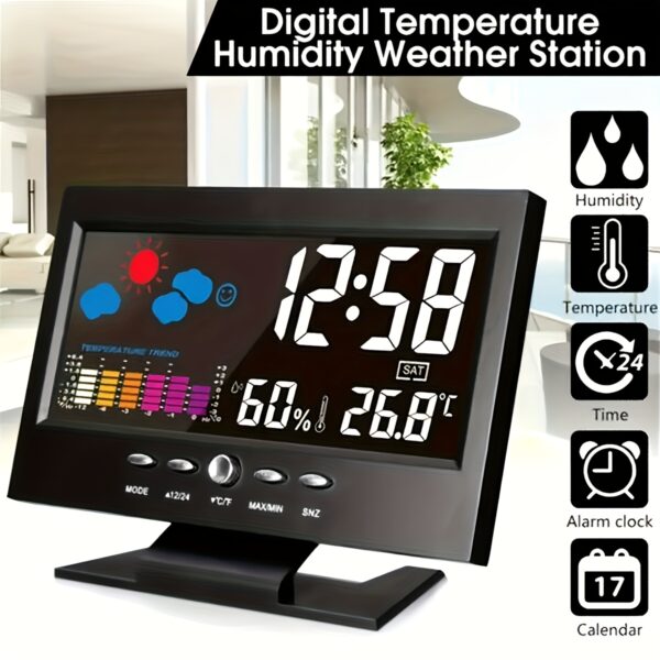 Multifunctional LED digital calendar clock, 1 unit