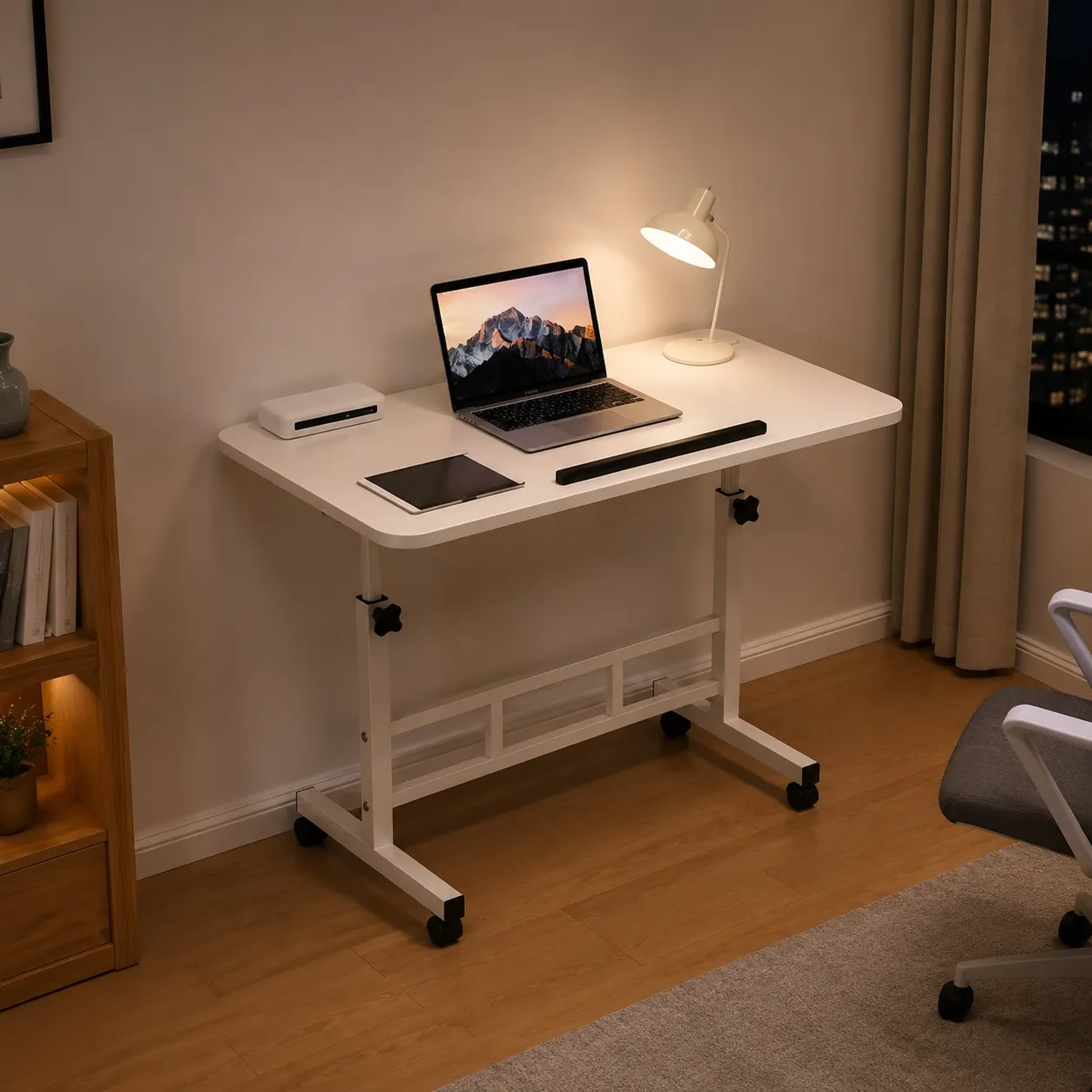 Adjustable height folding desk, 1 unit