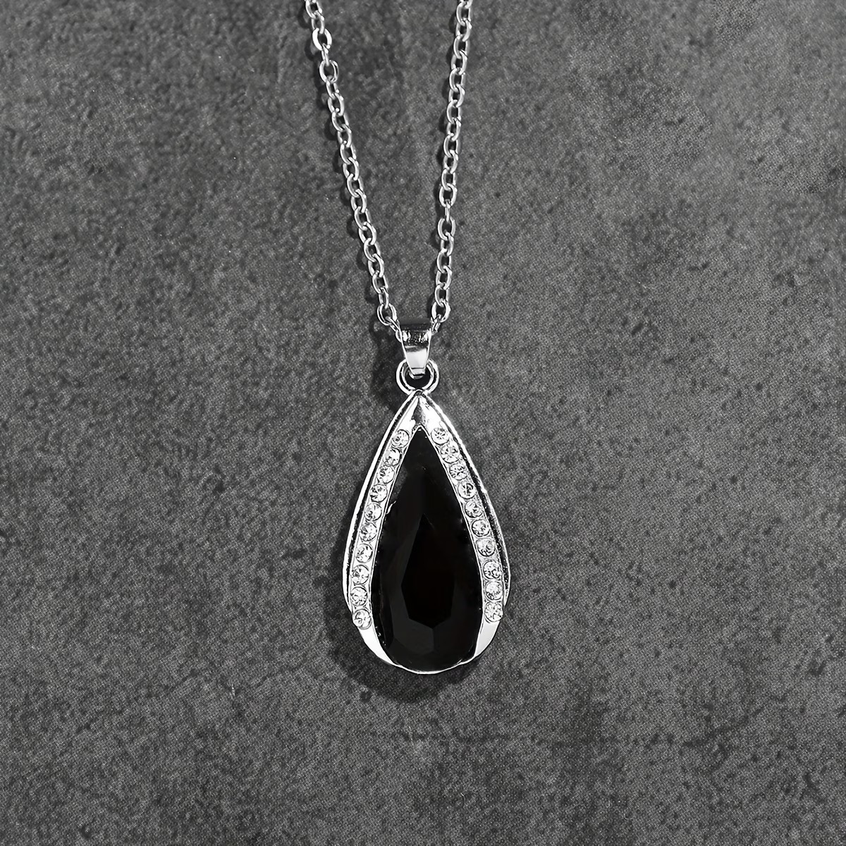 Gothic Waterdrop Pendant Necklace for Women
