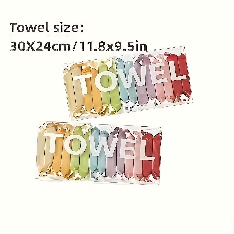 14pcs Portable Compressed Disposable Towels – Thickened Travel Facial Tissues