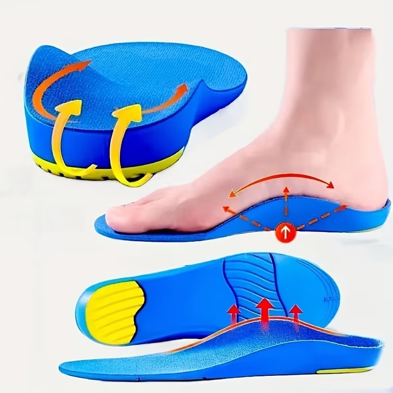 Arch Pad Support Insoles, Men’s And Women’s Unisex, Arch Support Massage Insoles, Shock Absorbing And Running Sports Insoles, Work Boot Insoles, 1 Pair, Suitable for Long Standing Periods