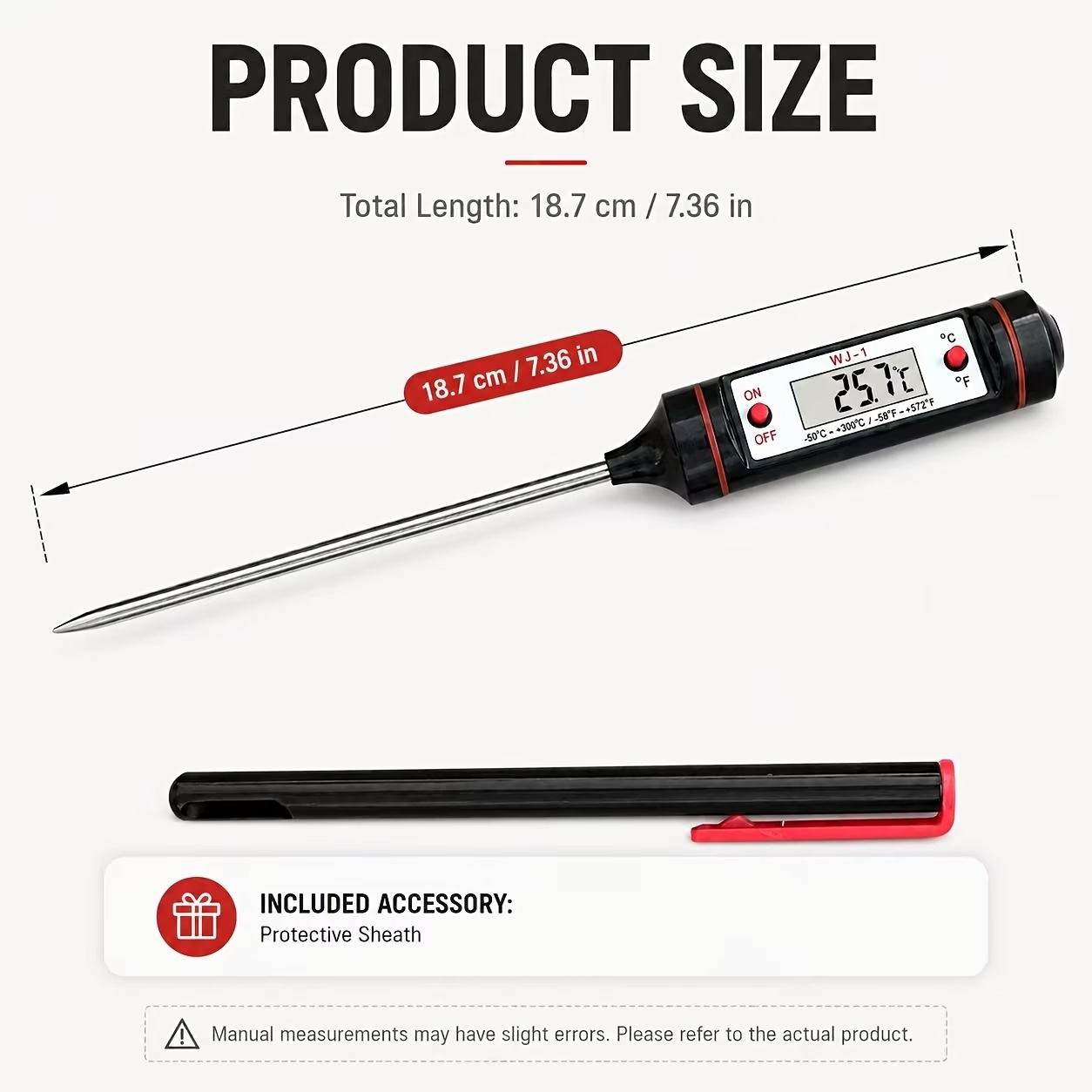 Instant Read Digital Meat Thermometer with Protective Case - Image 7