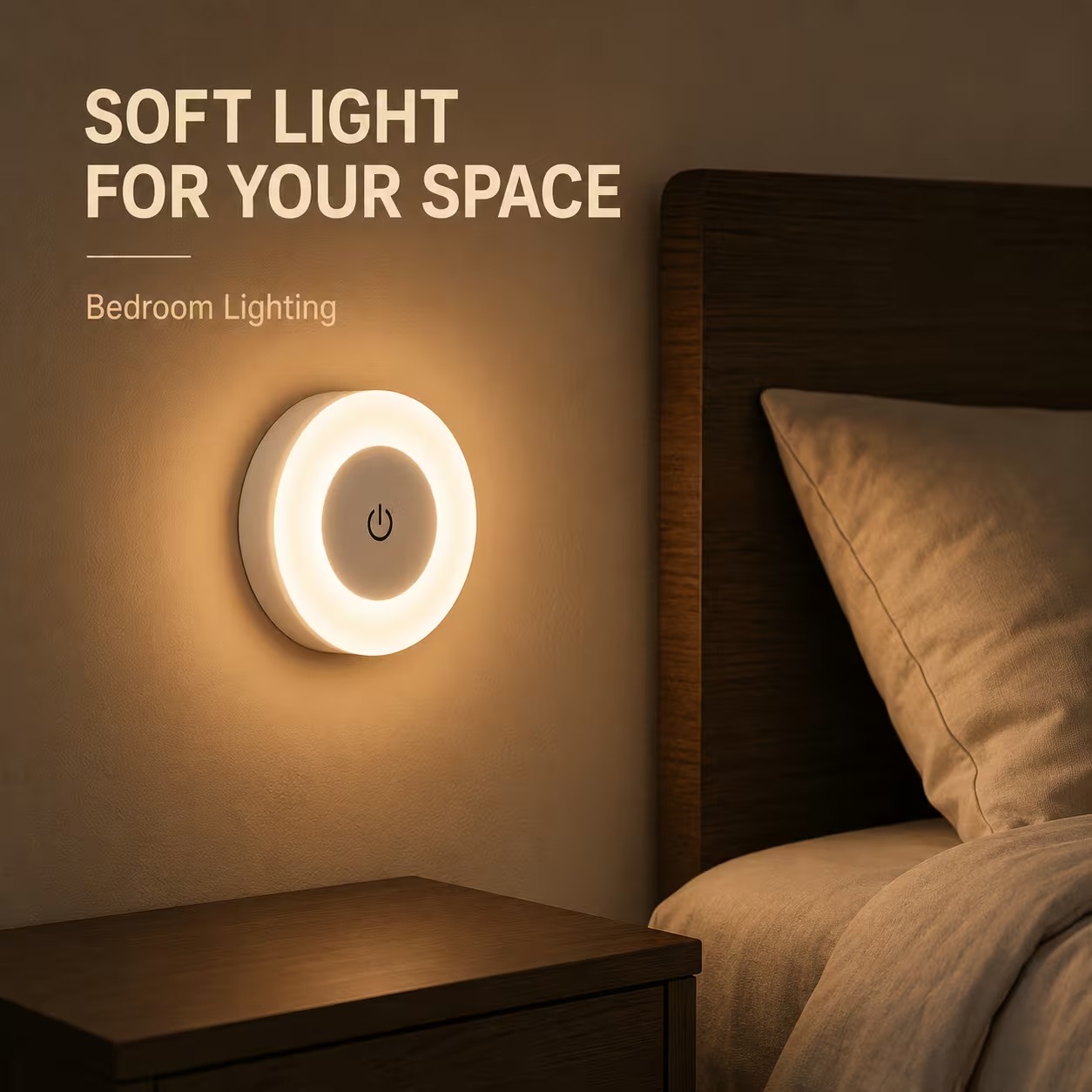 USB Rechargeable Touch LED Wall Night Light - Image 7