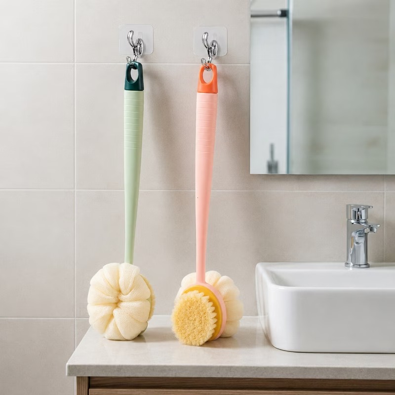 Long Handle Loofah Back Scrubber Brush Set - Image 5
