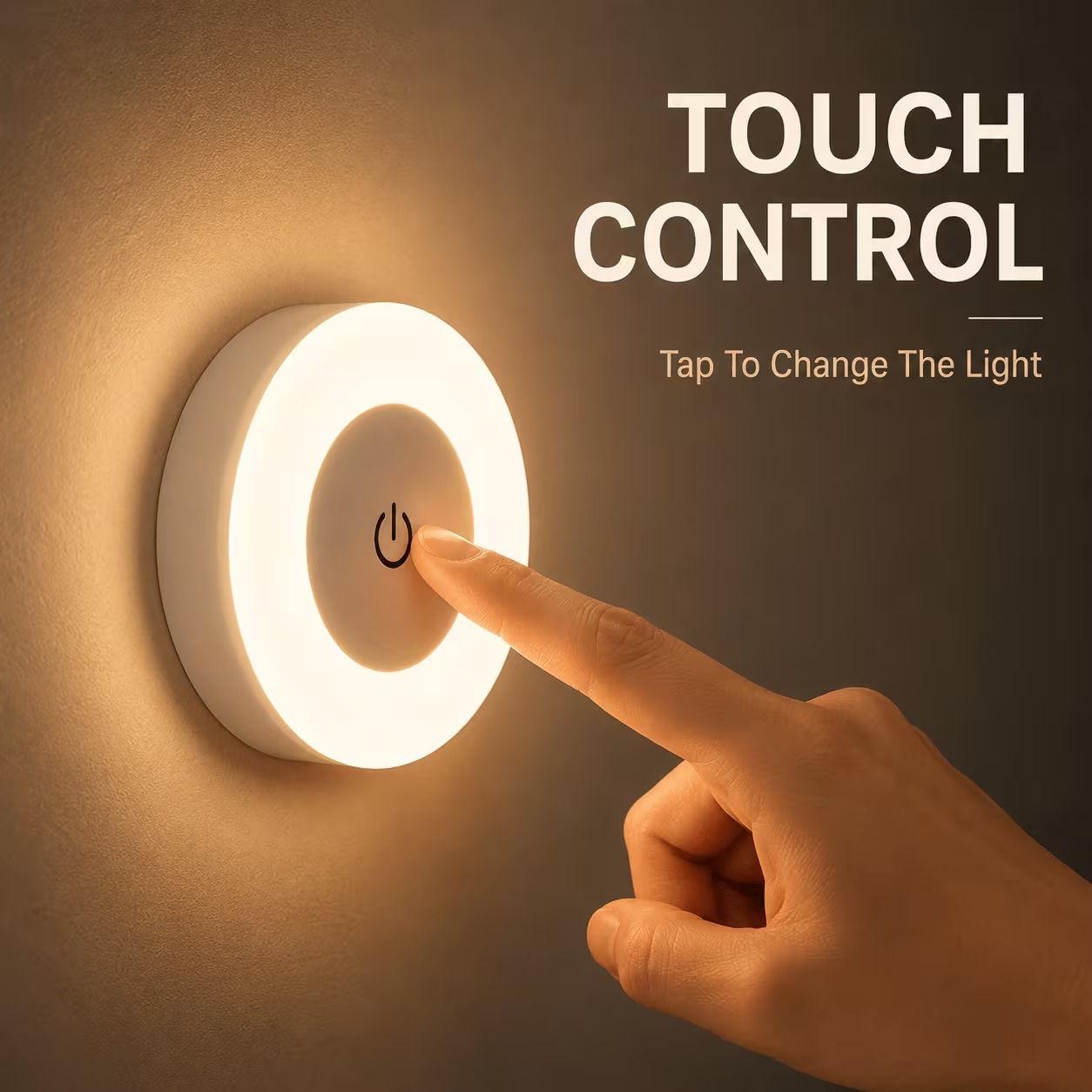 USB Rechargeable Touch LED Wall Night Light - Image 9