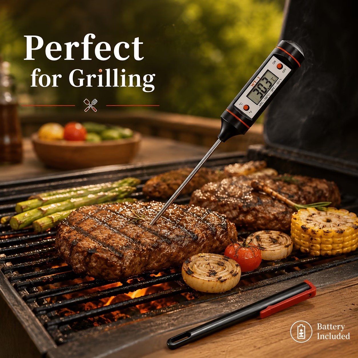 Instant Read Digital Meat Thermometer with Protective Case - Image 4