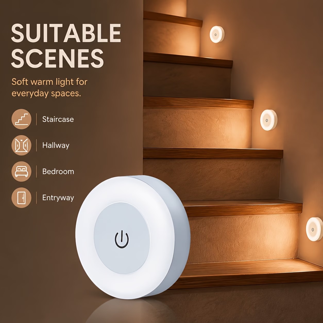 USB Rechargeable Touch LED Wall Night Light - Image 5