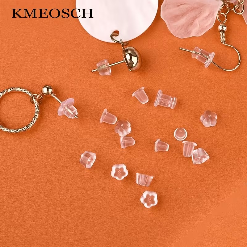 380pcs Soft Silicone Earring Backs with Storage Box