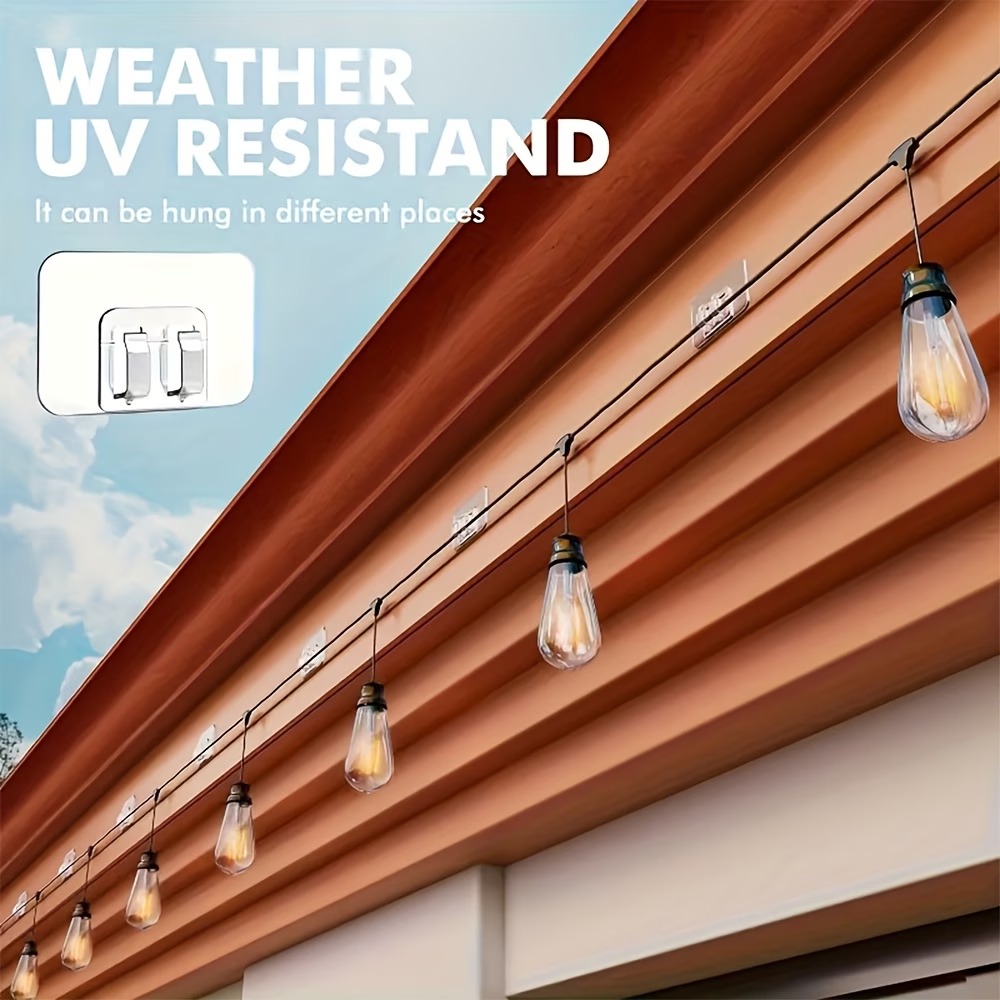 36-Pack Adhesive Outdoor Light Hooks - Image 4
