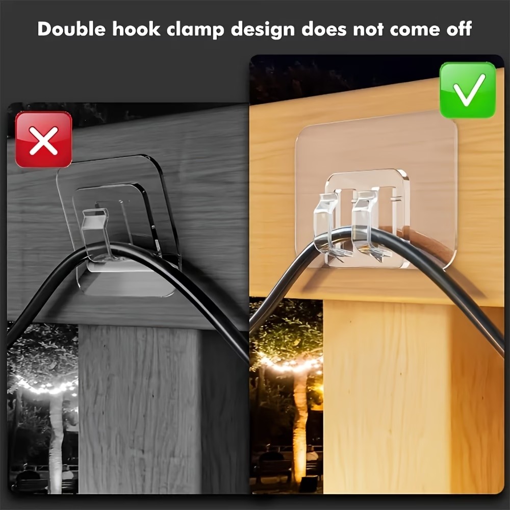 36-Pack Adhesive Outdoor Light Hooks