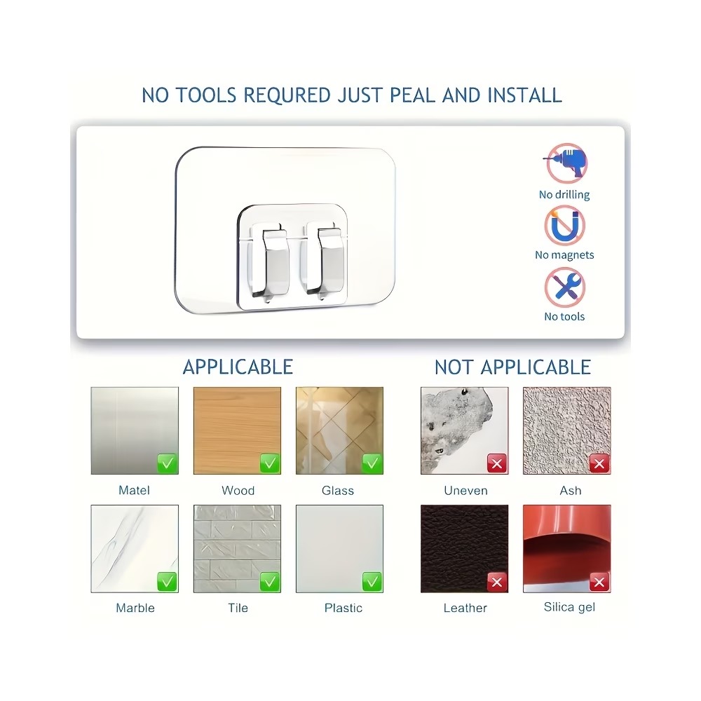 36-Pack Adhesive Outdoor Light Hooks