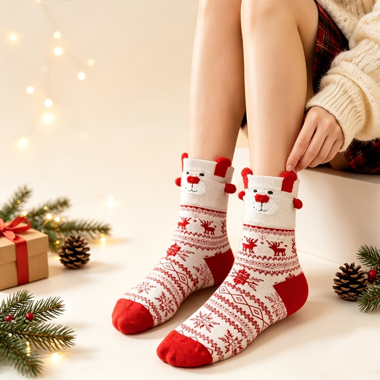 6-Pair Women’s Christmas Winter Socks - Image 5