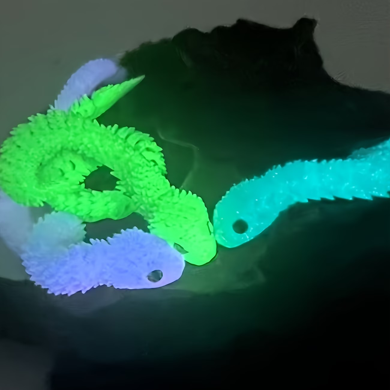 2-Pack Glow-in-the-Dark Flexible Snake Ornaments