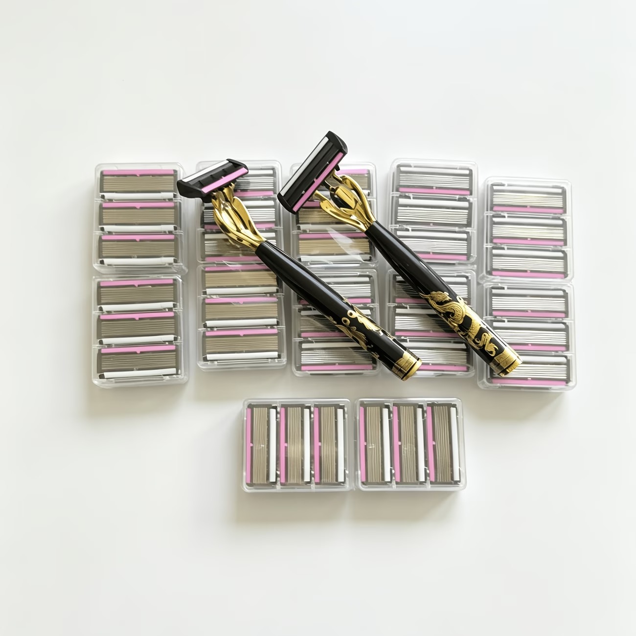 2-Handle 6-Blade Manual Razor Shaving Set - Image 3