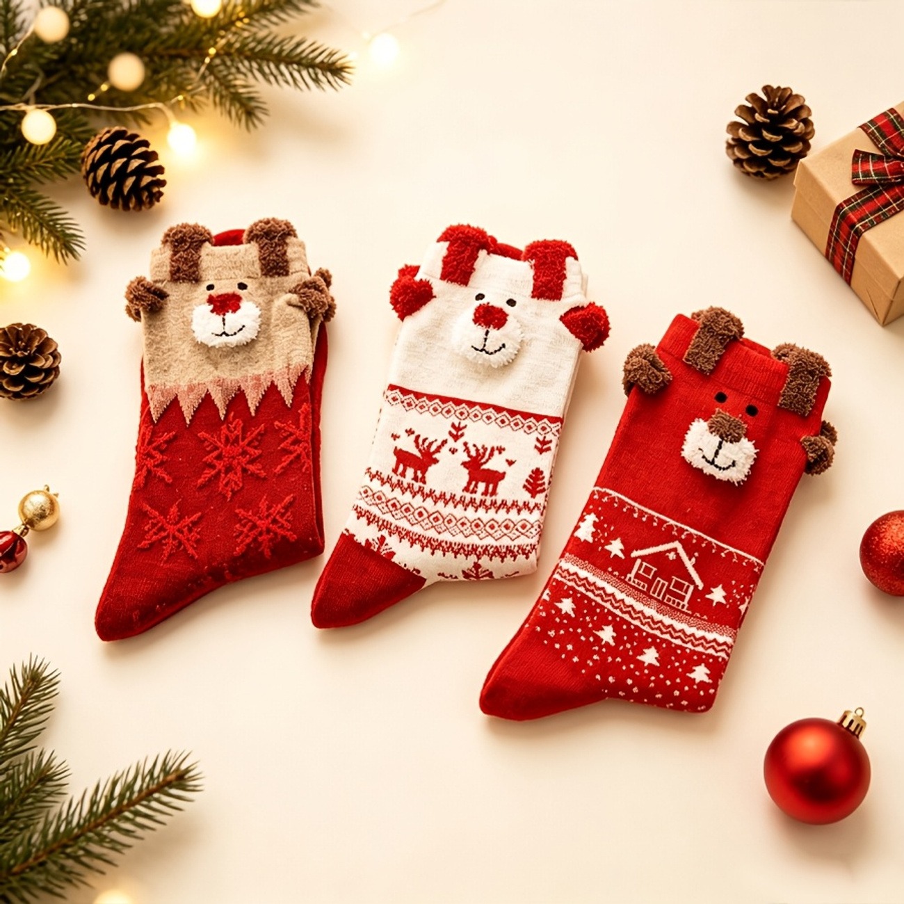 6-Pair Women’s Christmas Winter Socks