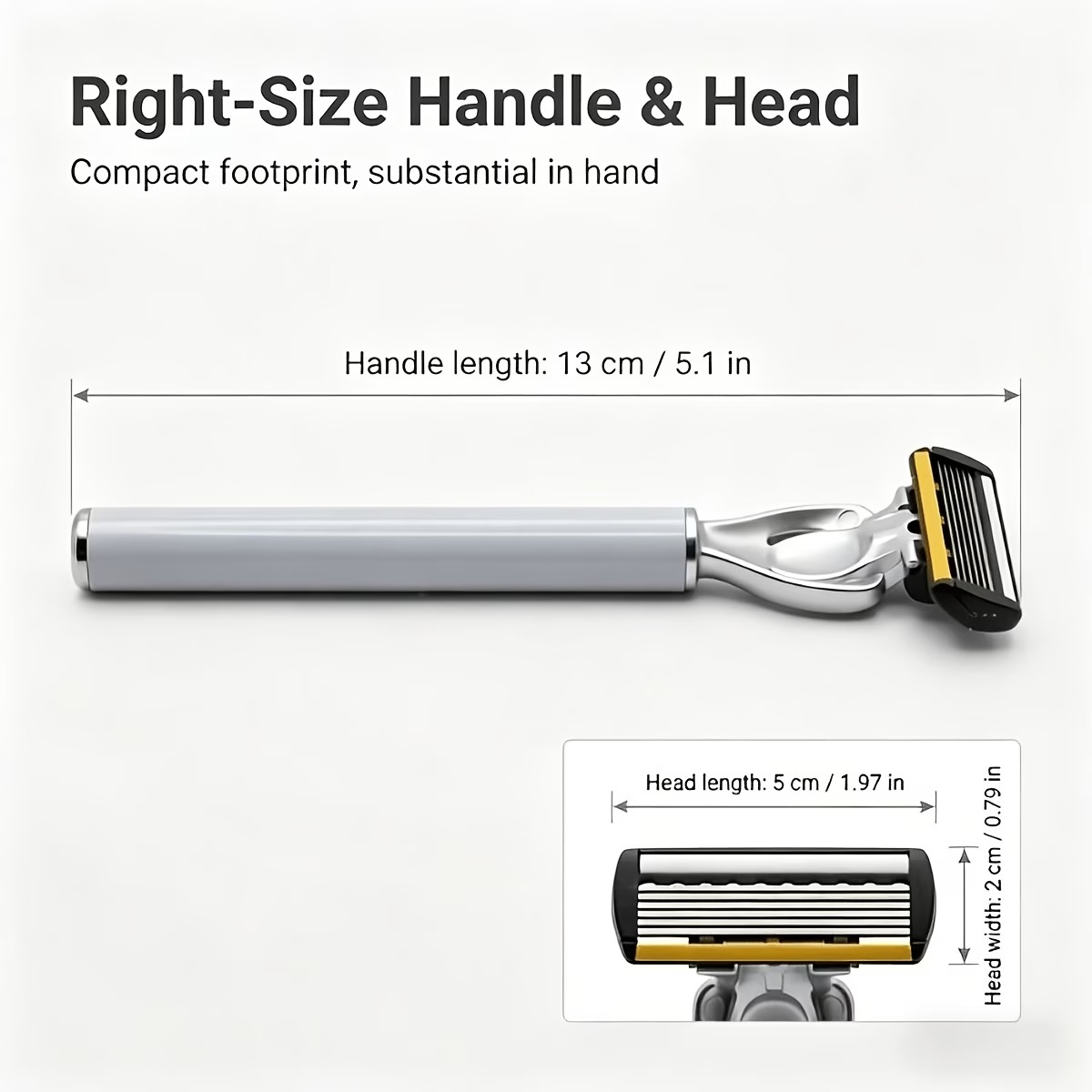 2-Handle 6-Blade Manual Razor Shaving Set - Image 5