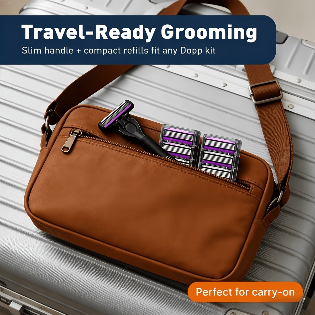 2-Handle 6-Blade Manual Razor Shaving Set - Image 6
