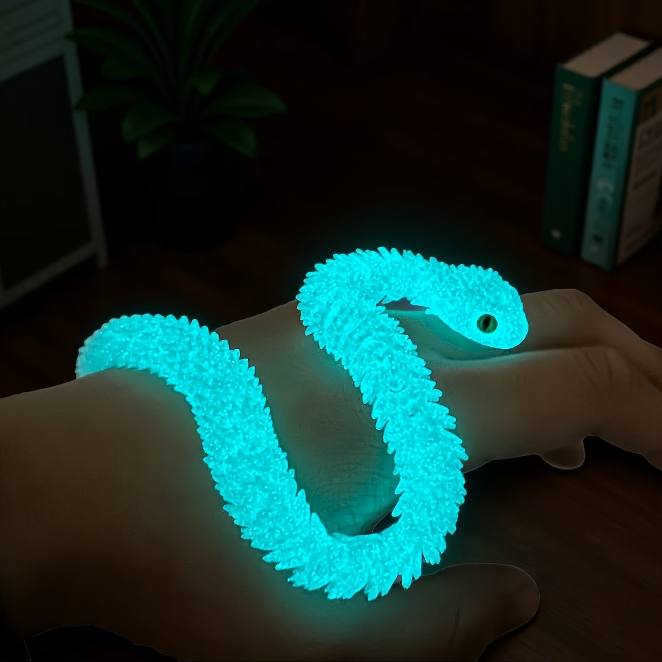 2-Pack Glow-in-the-Dark Flexible Snake Ornaments