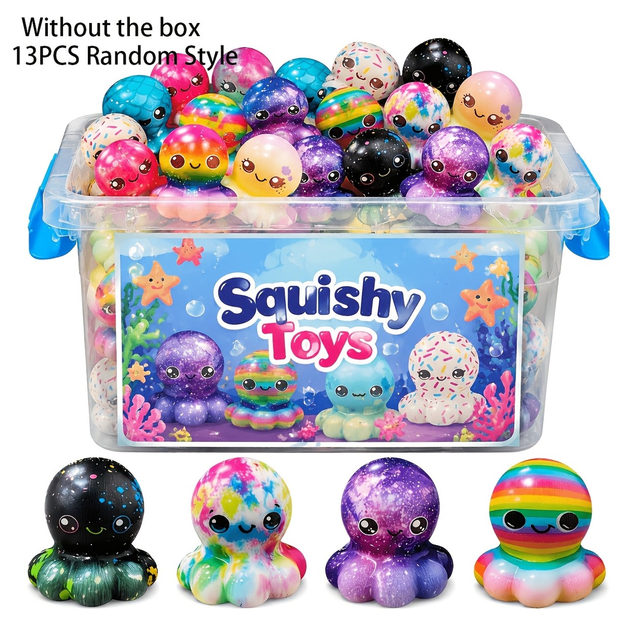13/26PCS Colorful Octopus Squishy Toys