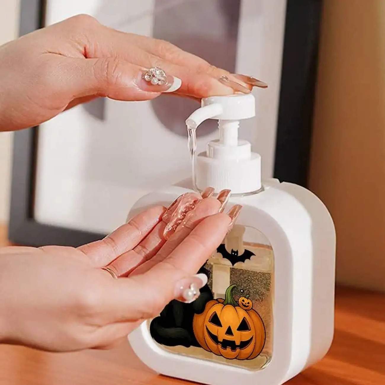 Halloween Black Cat & Bat Soap Dispenser - Image 6