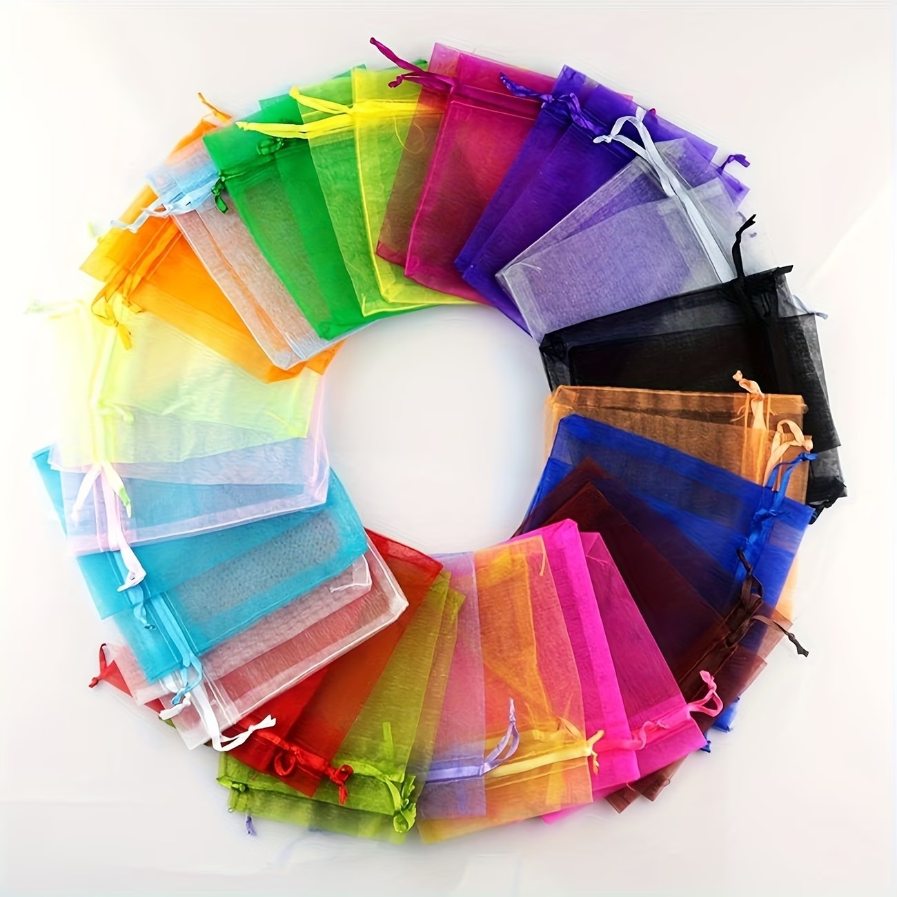 50PCS Organza Drawstring Gift Bags - Image 3