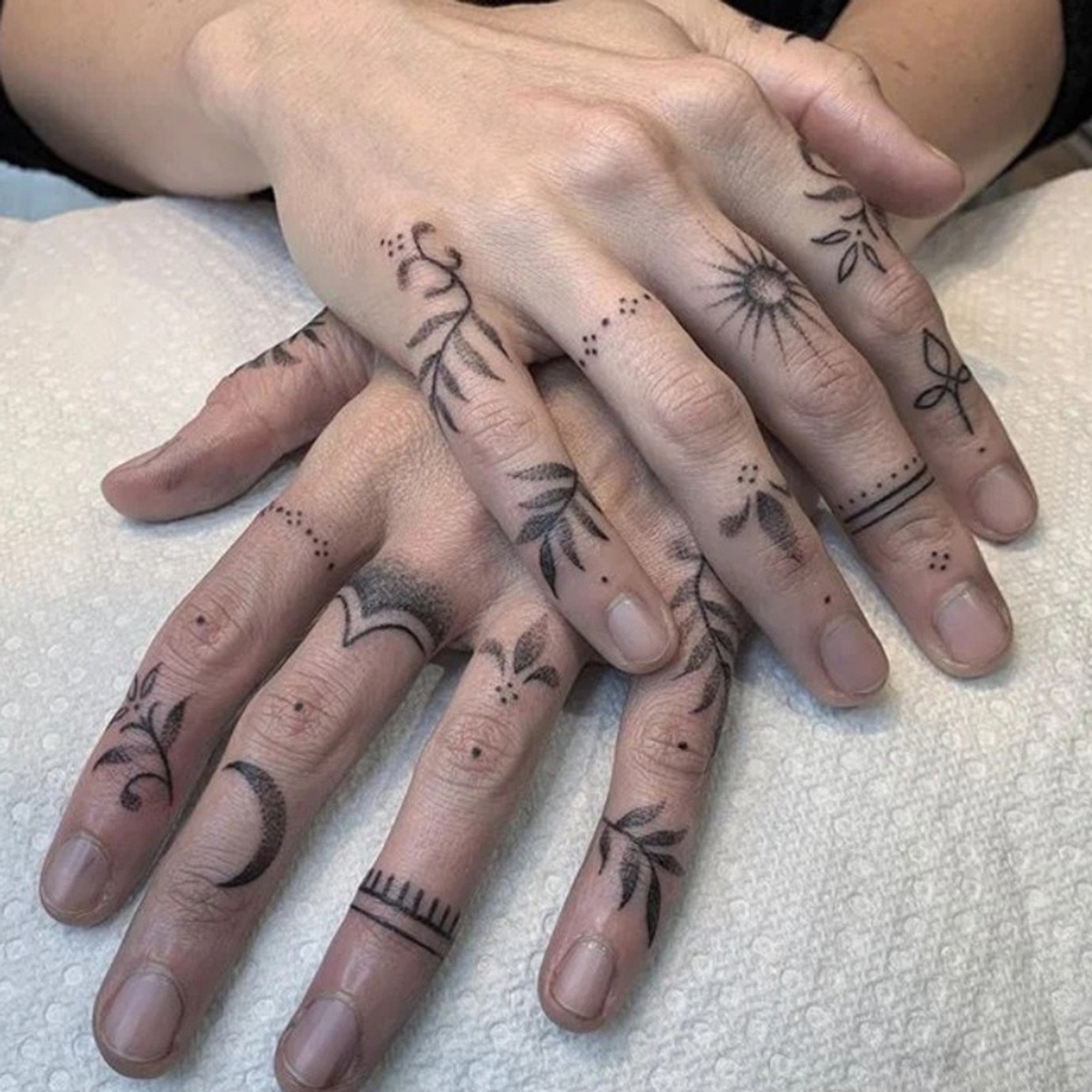 Waterproof Herbal Finger Temporary Tattoo Sticker Sheet