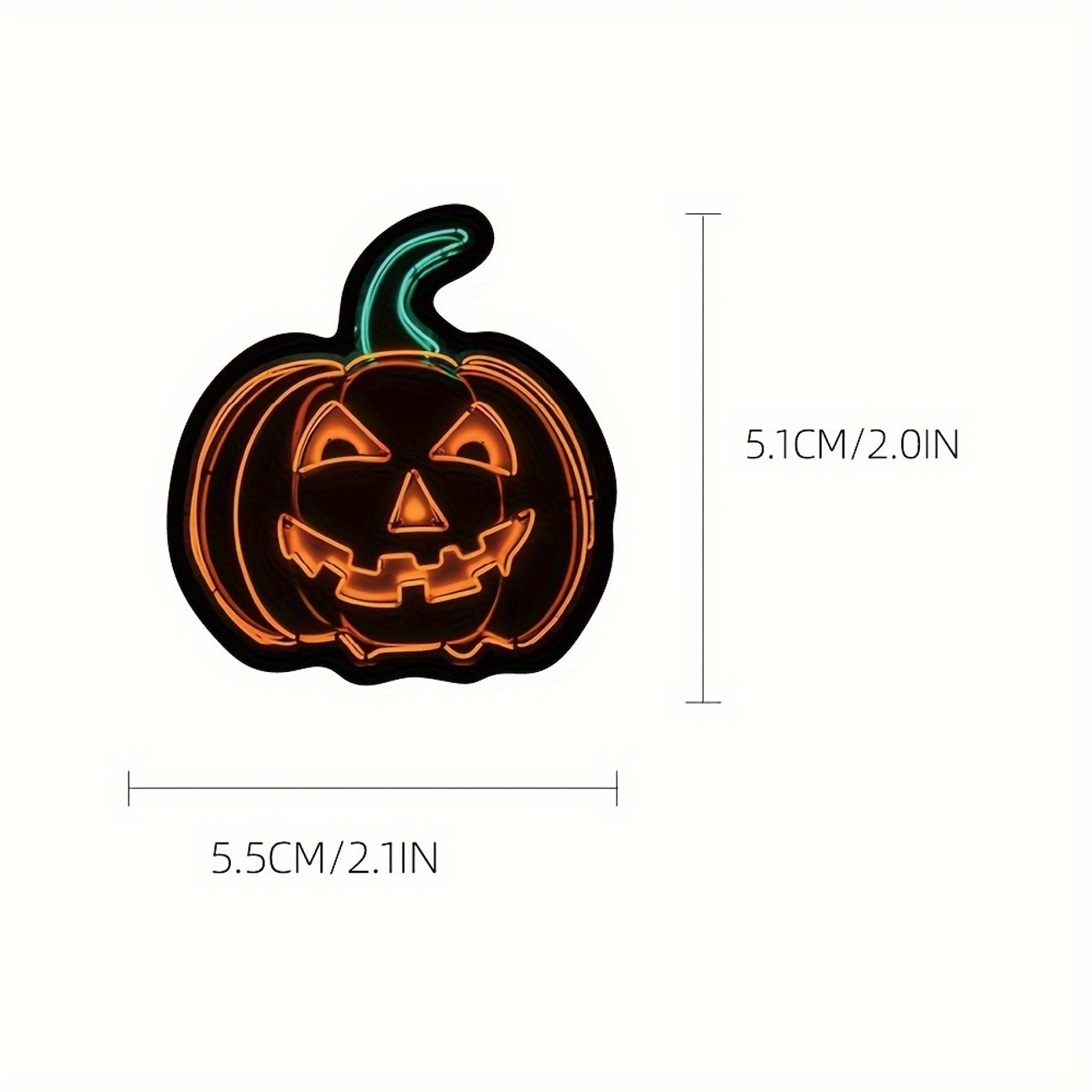 Neon Halloween Pumpkin Stickers – 50 Sheets - Image 4