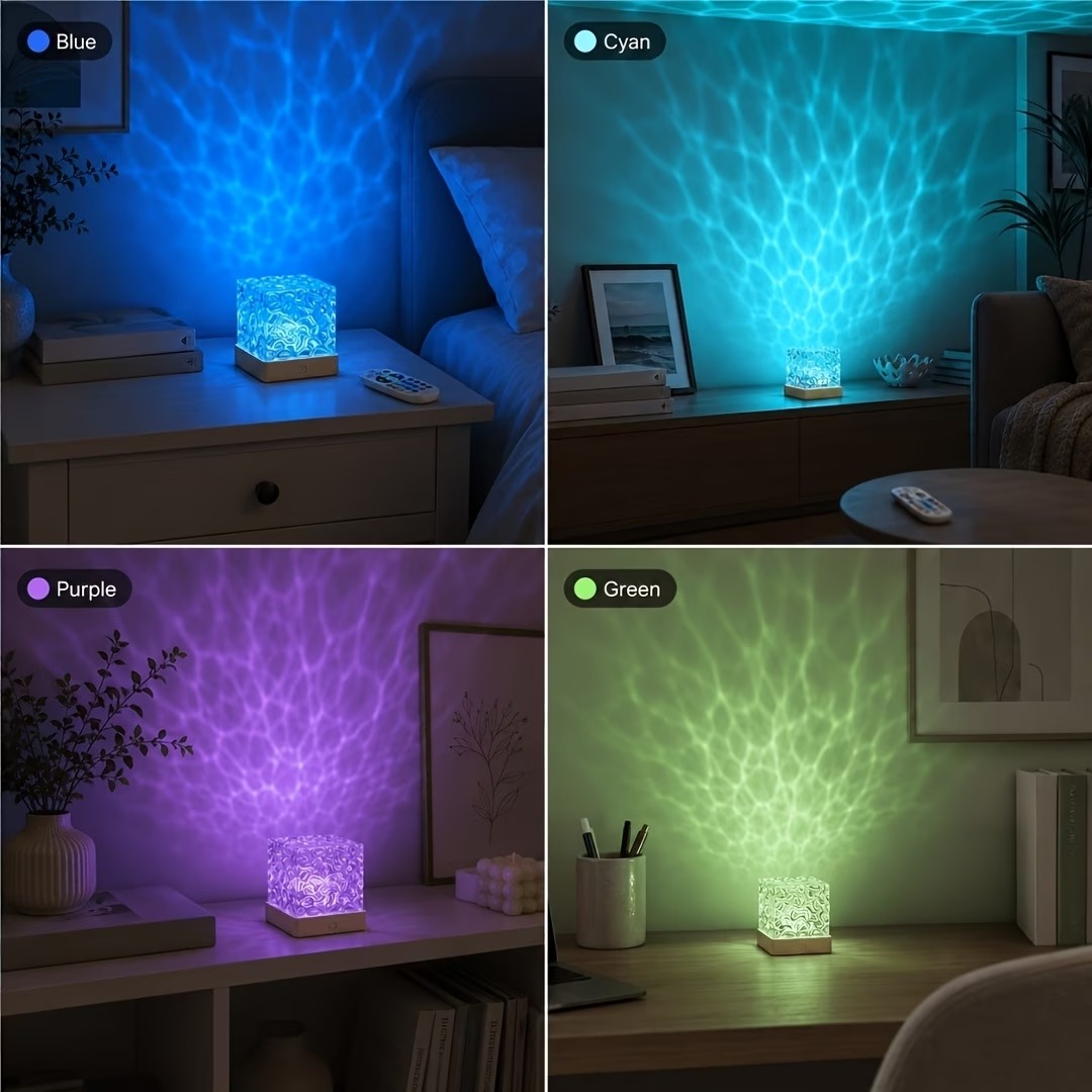 16-Color Aurora Water Ripple LED Projection Lamp - Image 9