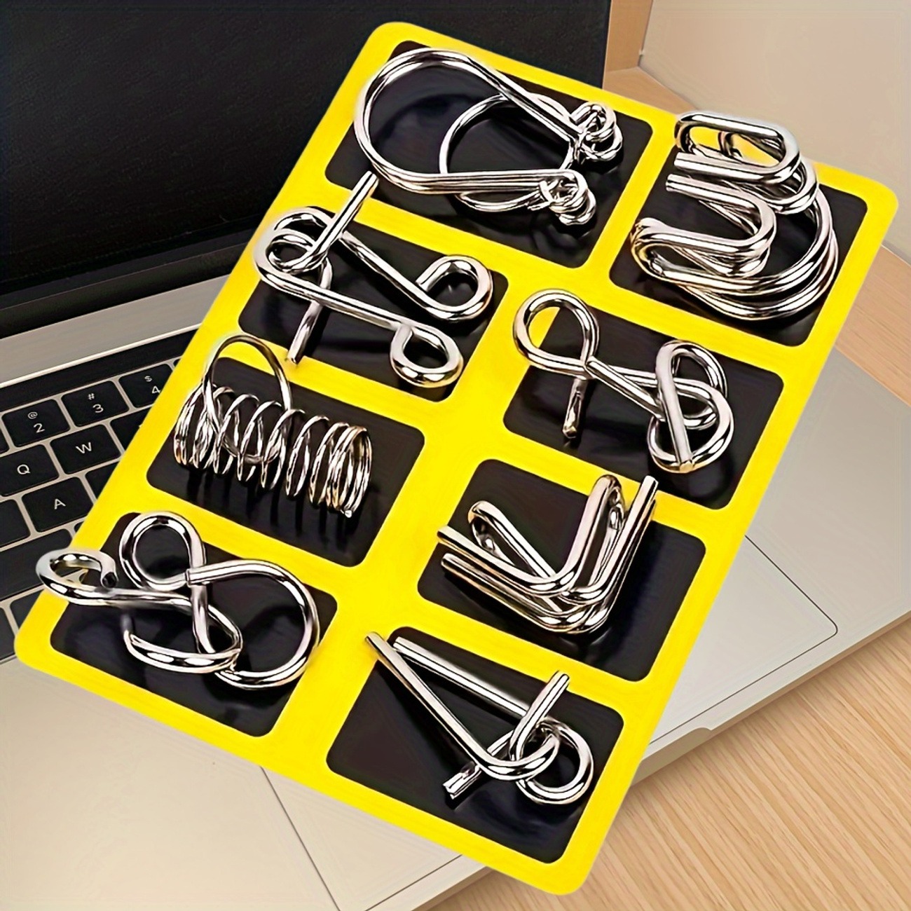 Piece Metal Brain Teaser Puzzle Set