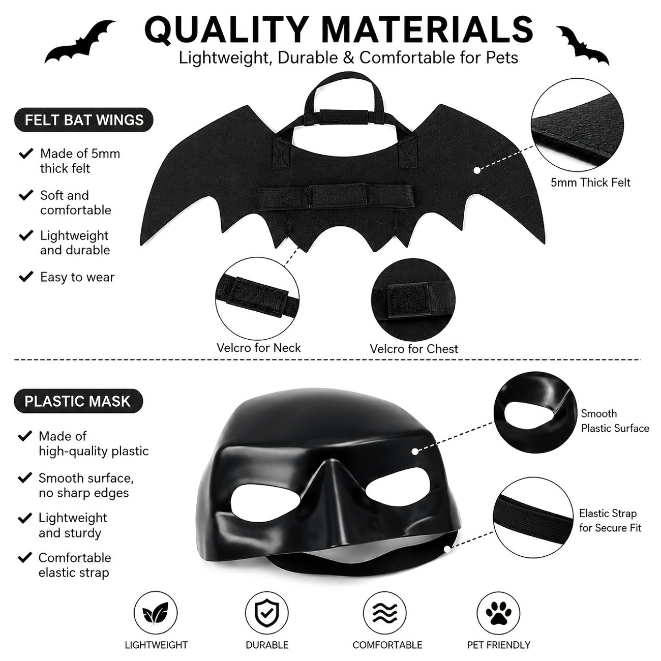 2-Piece Bat Costume Set for Cats & Small Dogs - Image 7