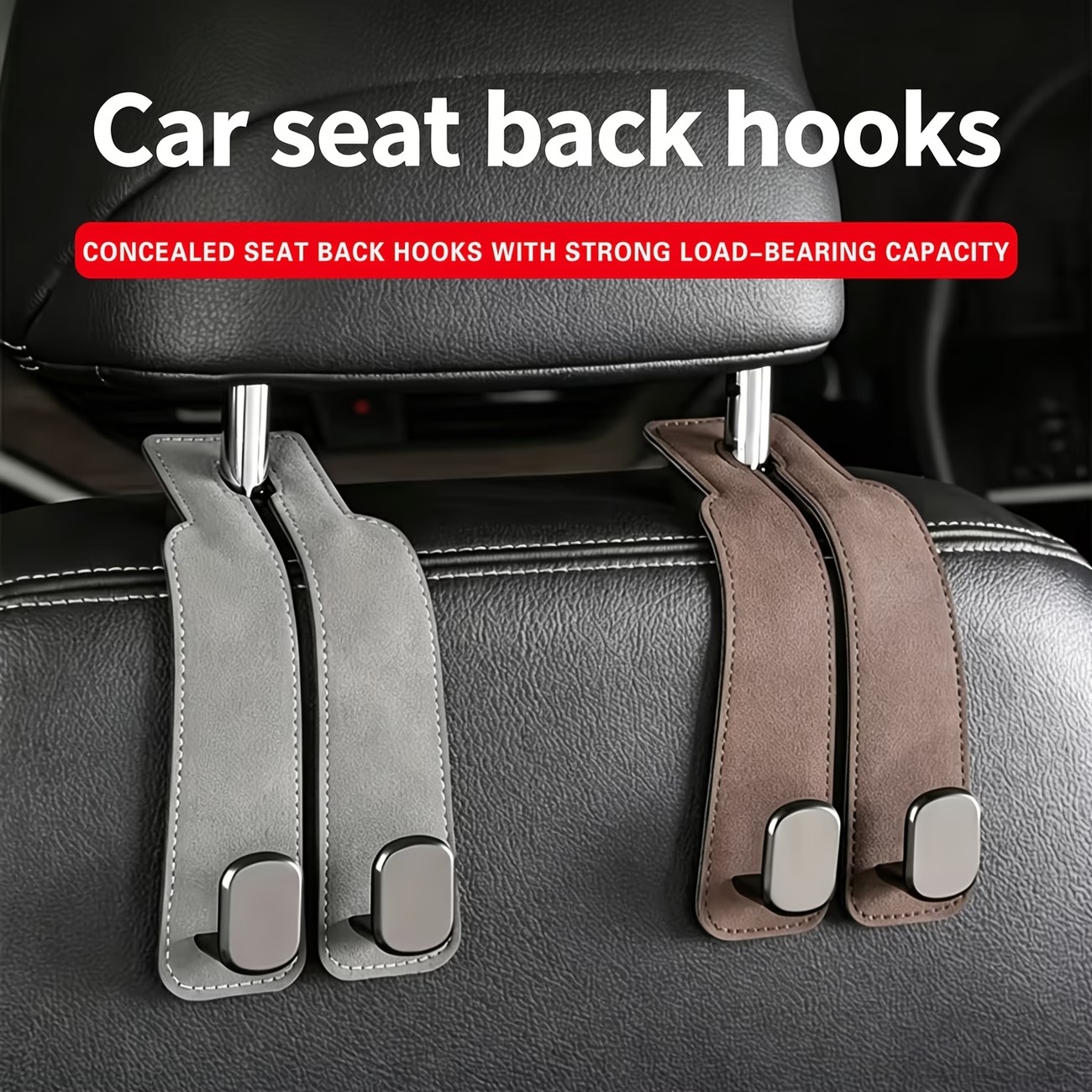 3-Piece Car Headrest Hidden Hook Set - Image 3