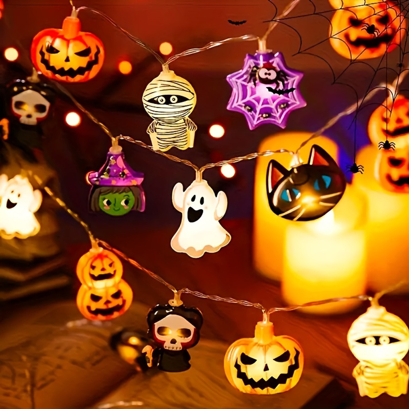 10-LED Halloween Character Fairy Light String