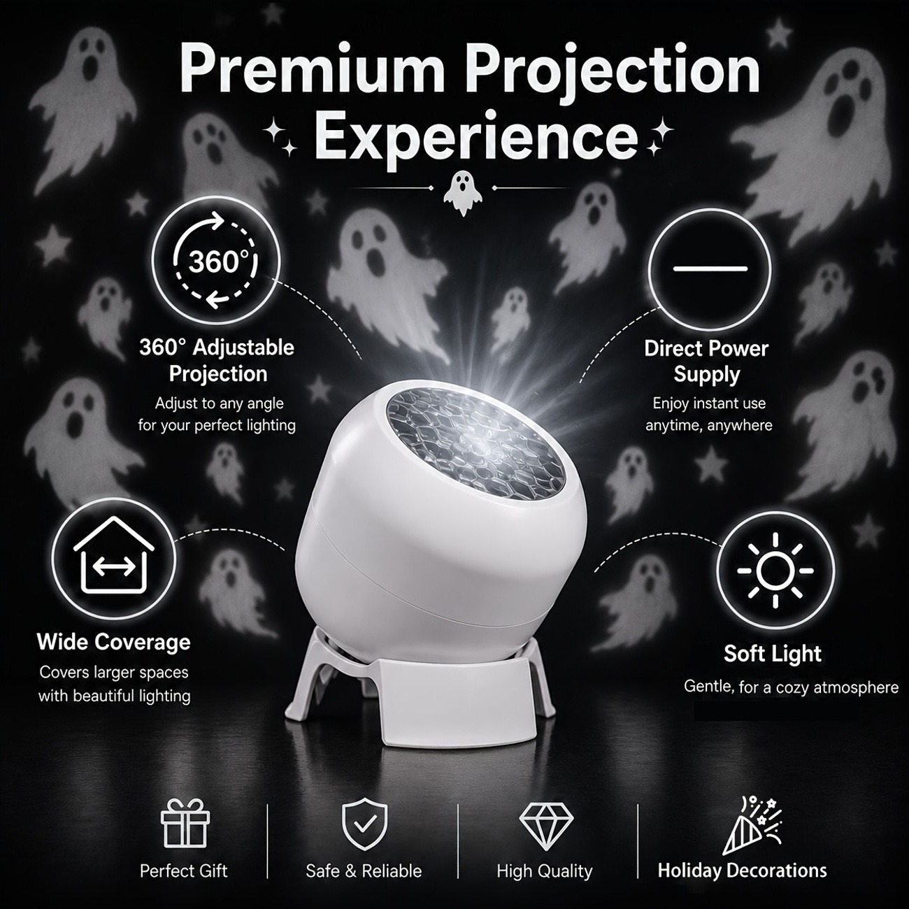 Halloween LED Projection Lamp