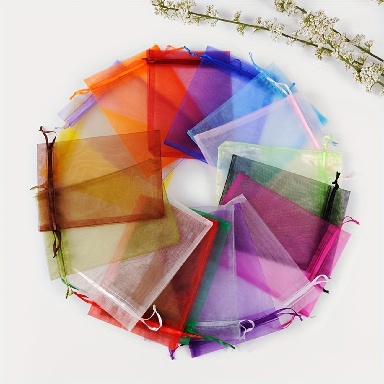 50PCS Organza Drawstring Gift Bags - Image 4