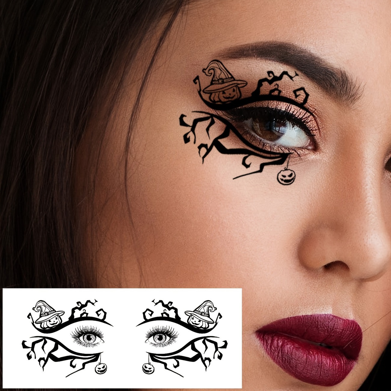 10PCS Halloween Eye Temporary Tattoo Stickers - Image 3