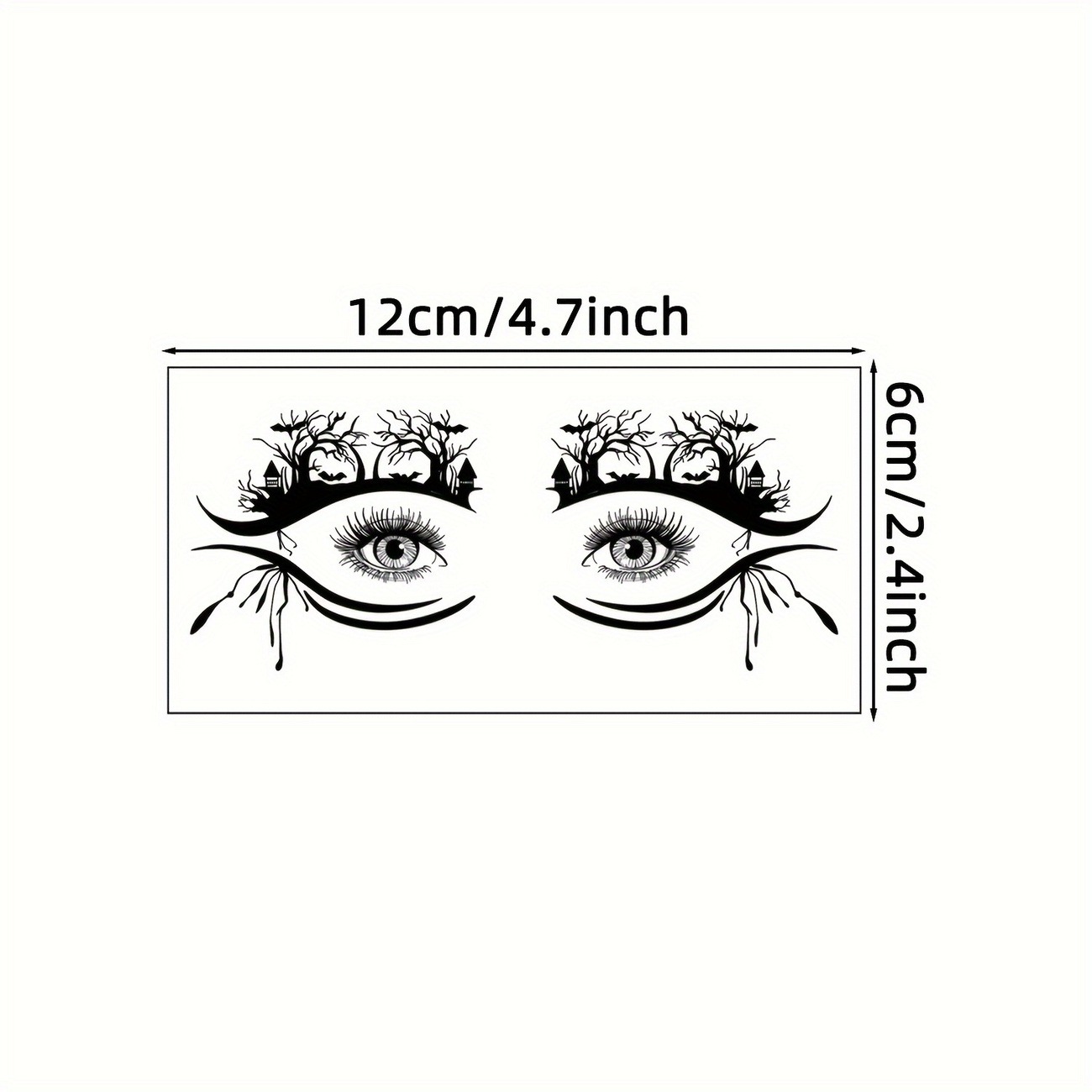 10PCS Halloween Eye Temporary Tattoo Stickers - Image 5