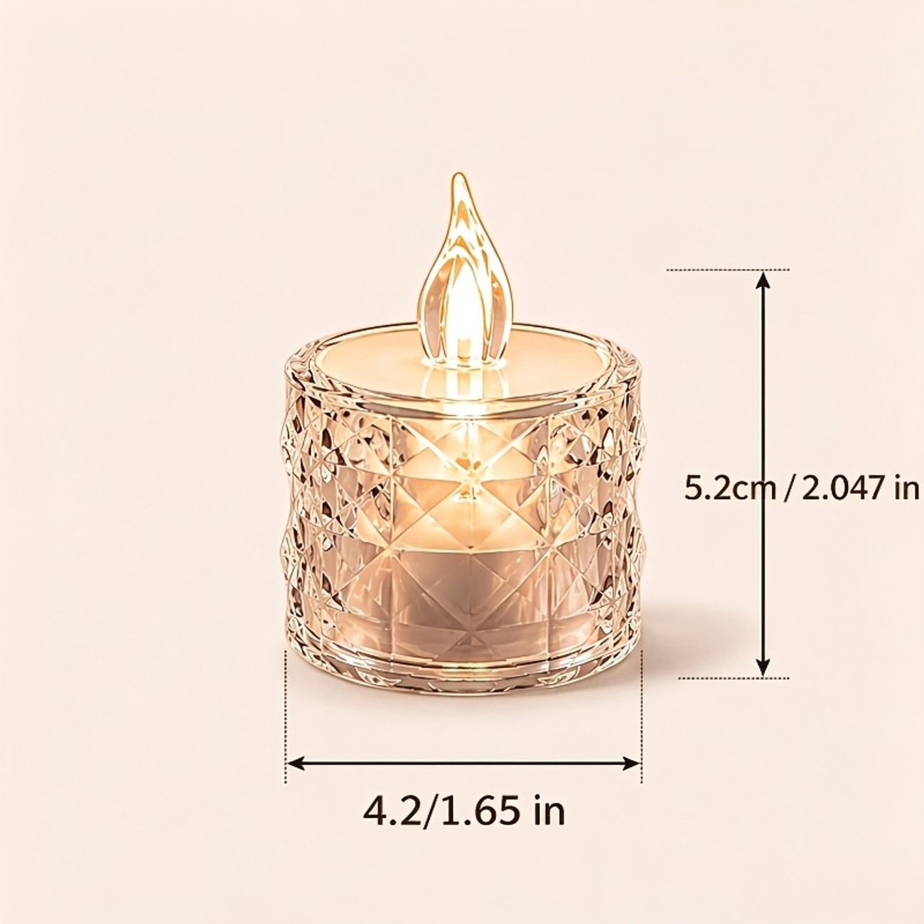 12-Pack Crystal Flameless LED Candle Lights - Image 4