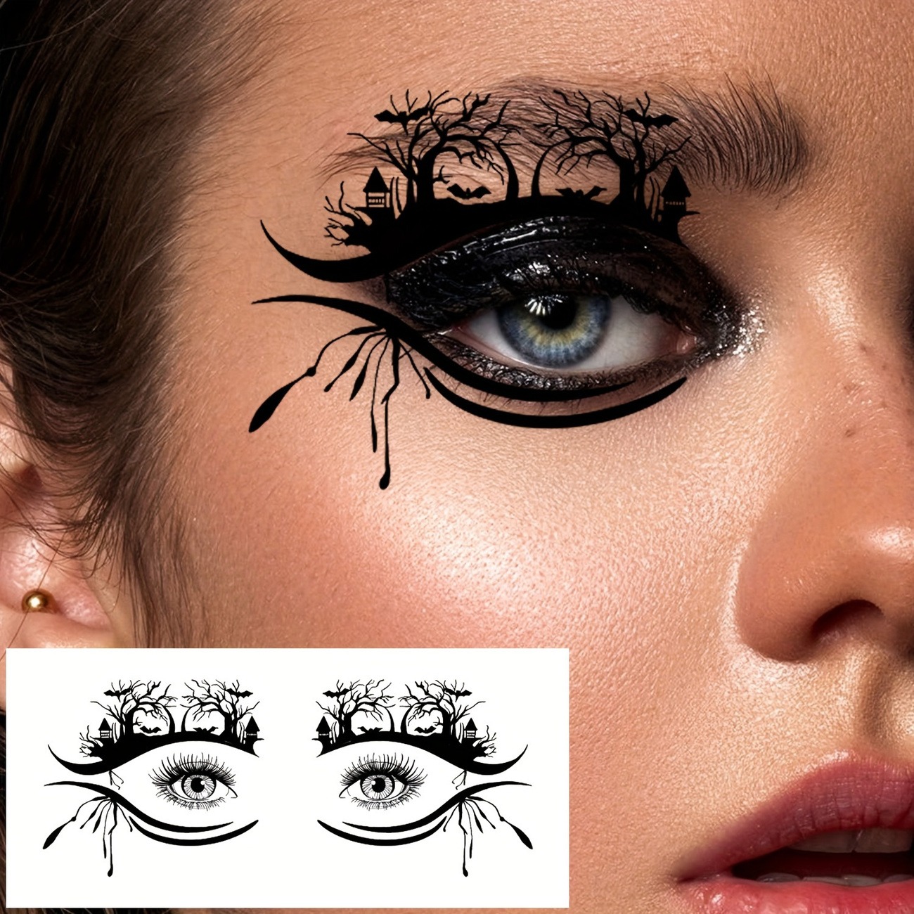 10PCS Halloween Eye Temporary Tattoo Stickers - Image 6