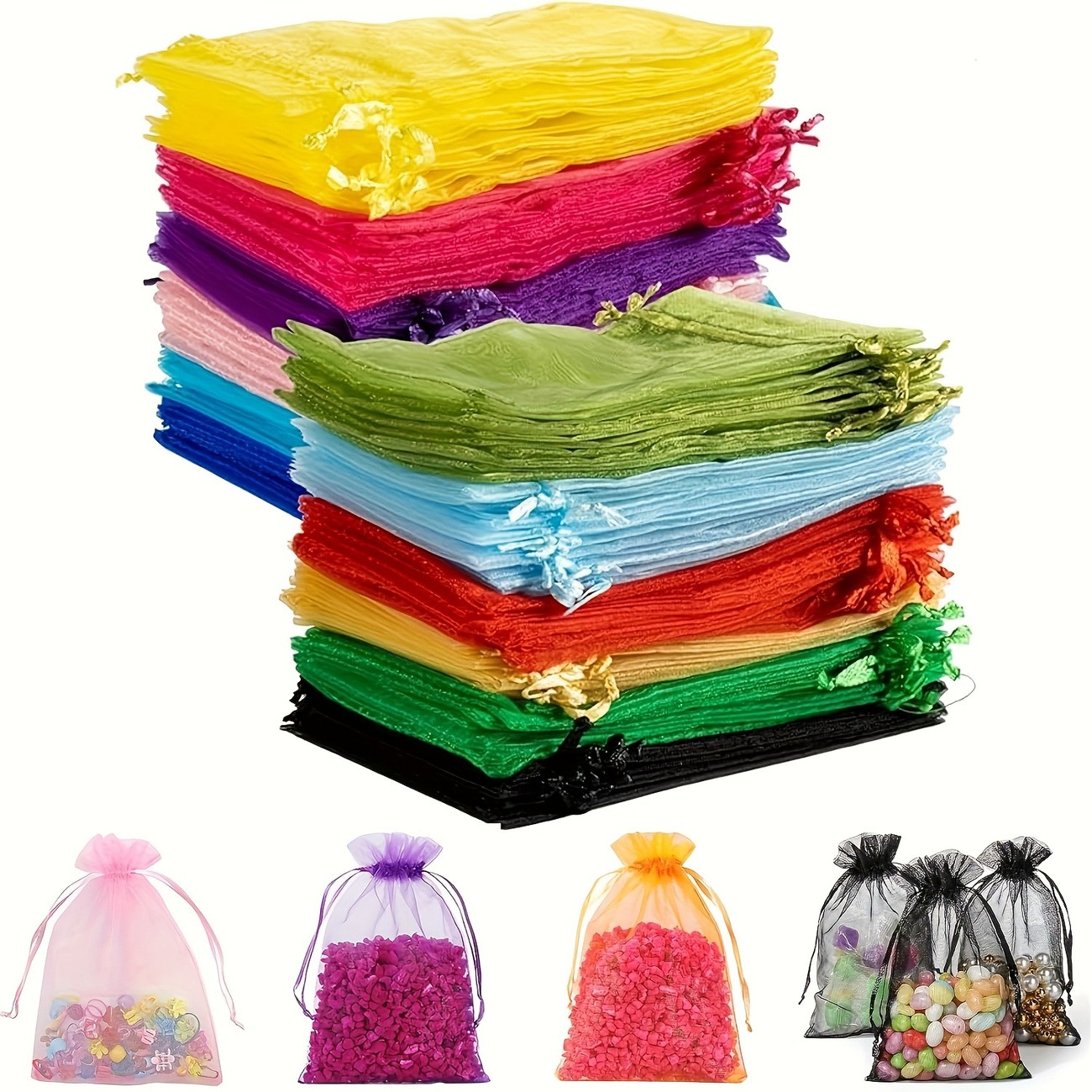 50PCS Organza Drawstring Gift Bags