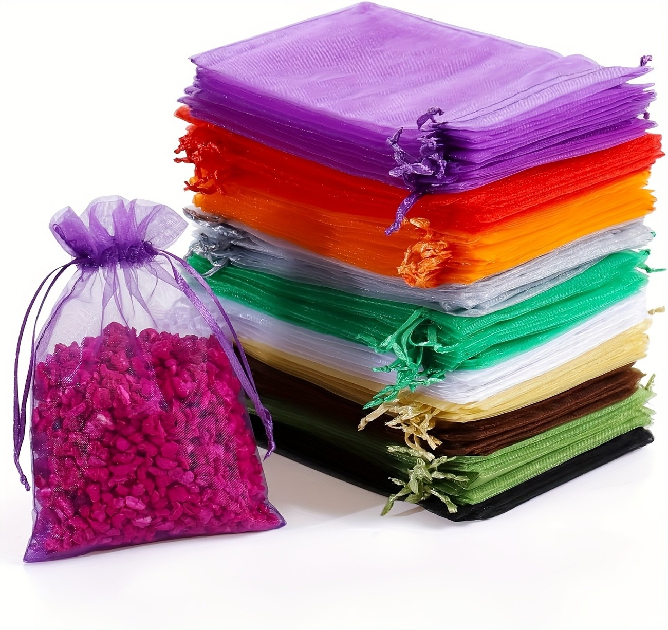 50PCS Organza Drawstring Gift Bags - Image 7