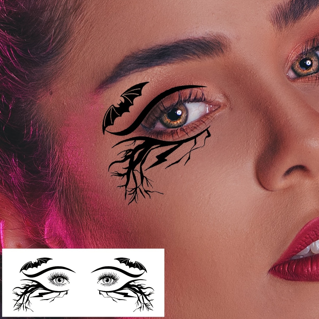 10PCS Halloween Eye Temporary Tattoo Stickers - Image 8