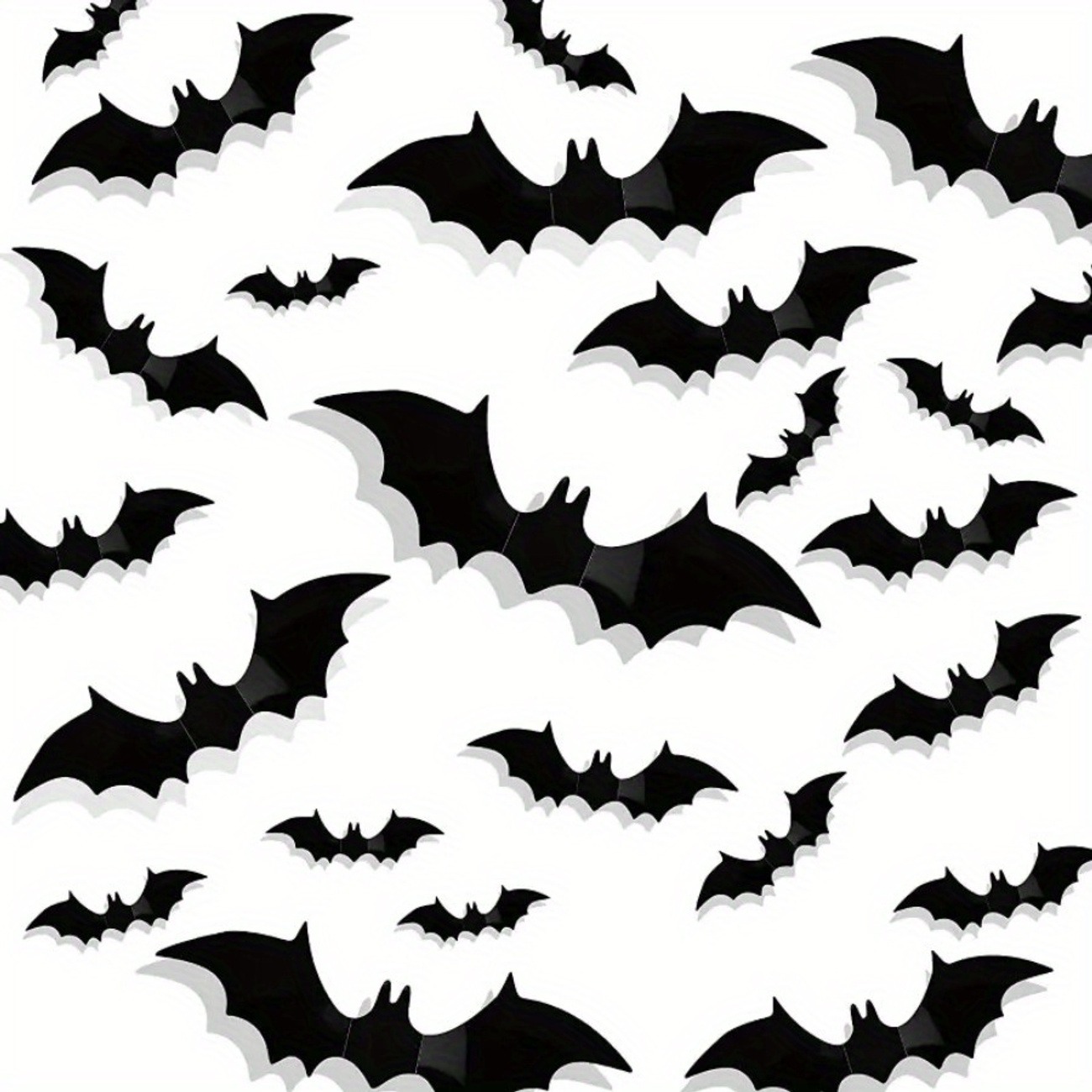 3D Black Bat Halloween Wall Decorations – 48/240pcs Set - Image 8