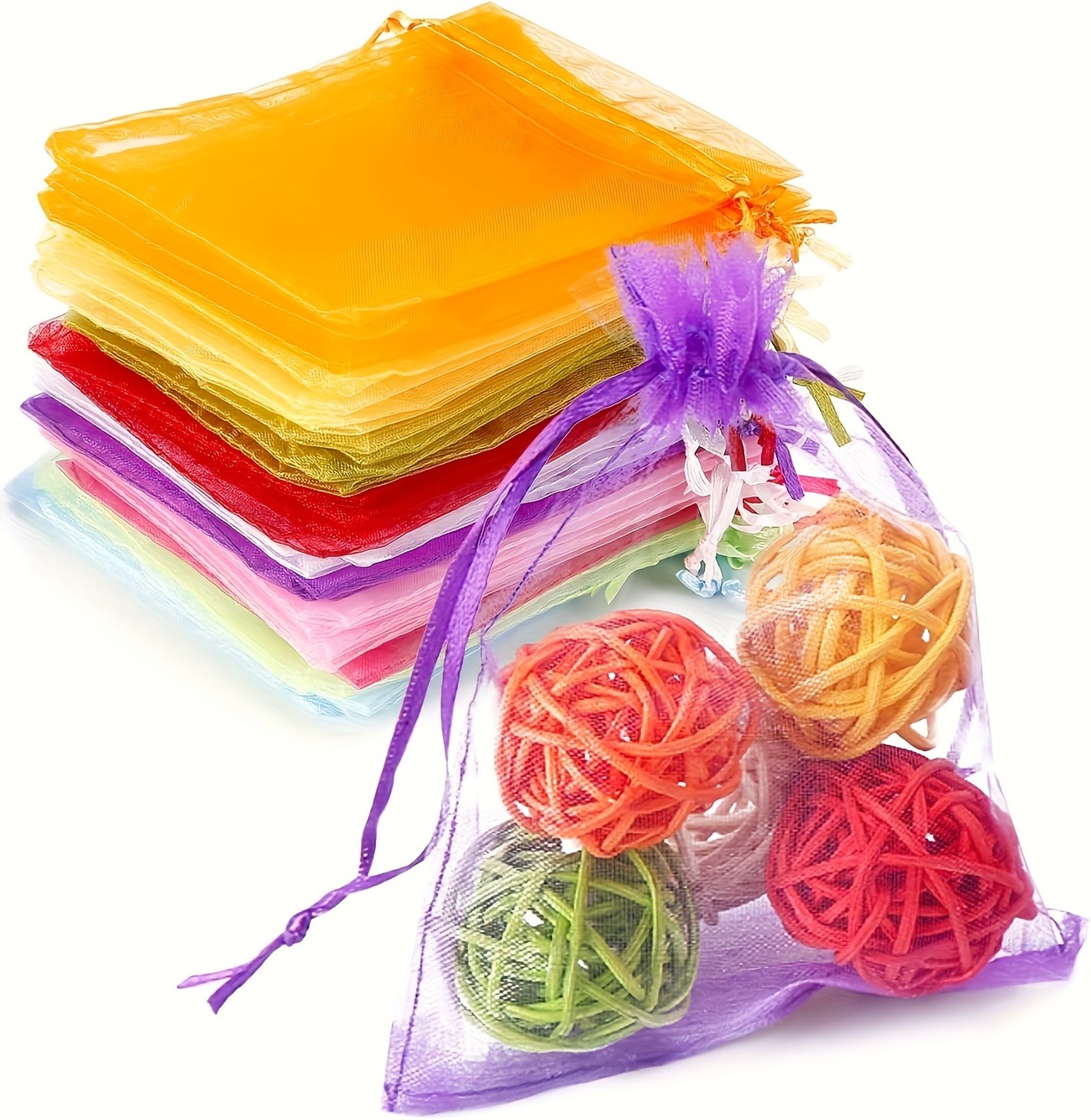 50PCS Organza Drawstring Gift Bags