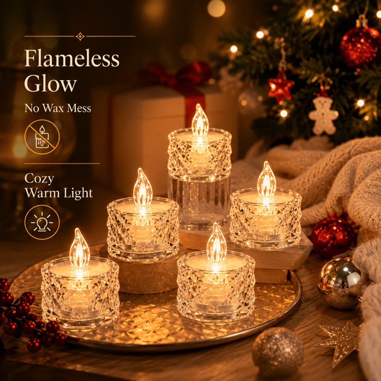 12-Pack Crystal Flameless LED Candle Lights - Image 8