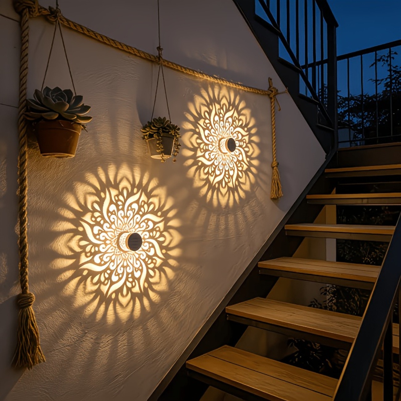 Solar Mandala Outdoor Wall Light
