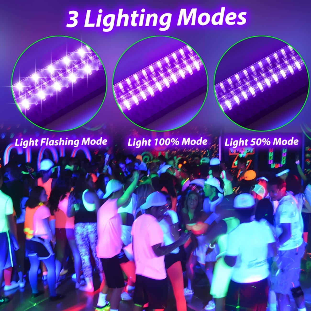 USB UV LED Blacklight Bar – 2 Pack