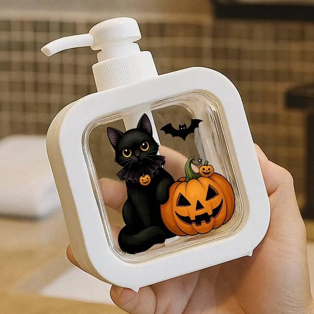 Halloween Black Cat & Bat Soap Dispenser