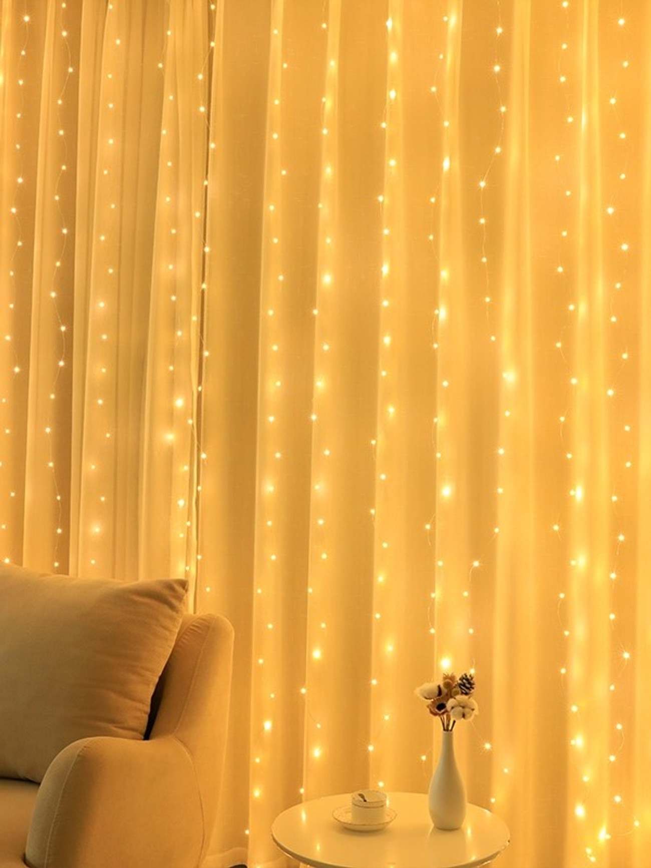 200 LED Curtain Fairy Lights – 6.56FT - Image 6